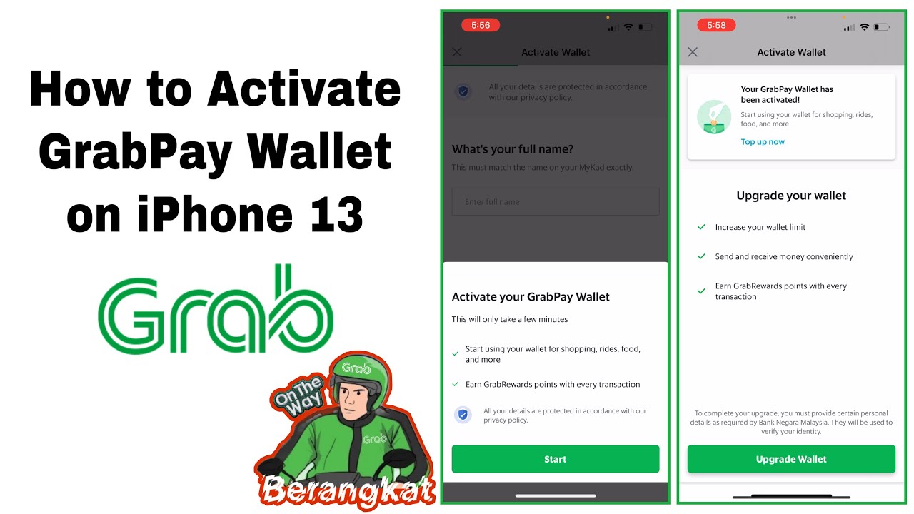 Cara Activate GrabPay Wallet di Grab App iPhone 13 (eng sub)