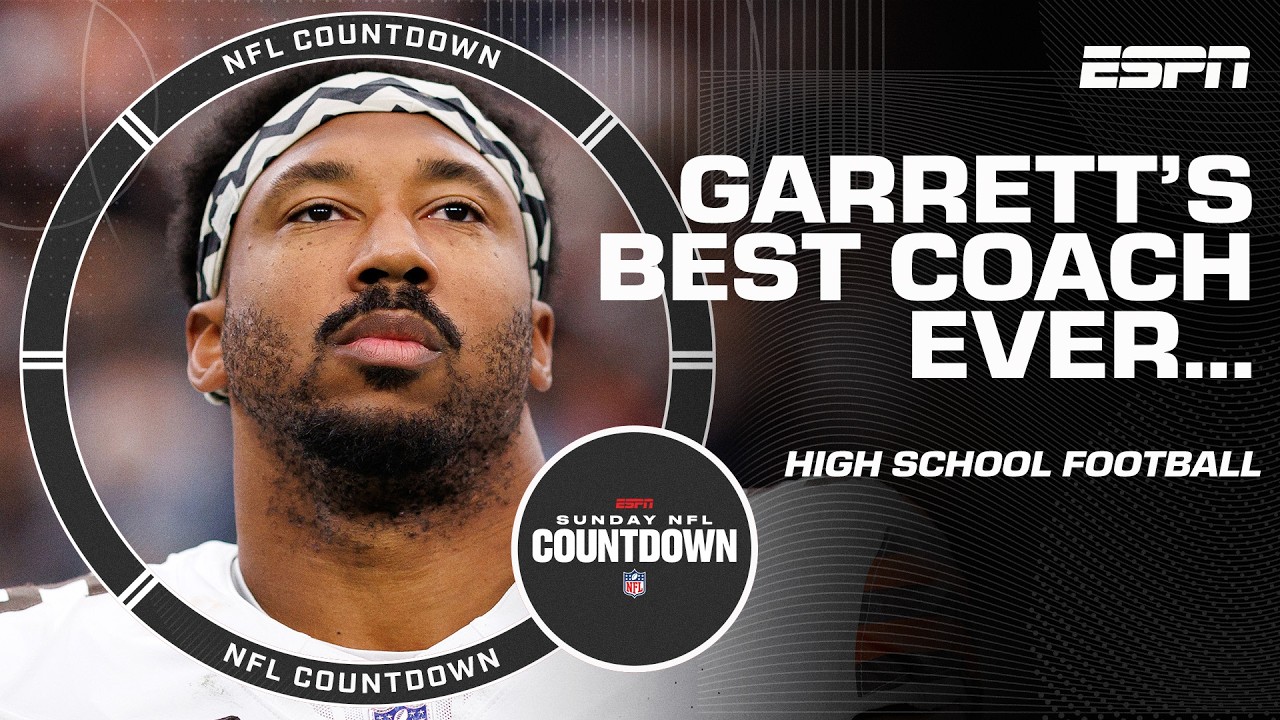 Myles Garrett recognizes his high school coach 👏 'The greatest coach I've ever had' | NFL Countdown