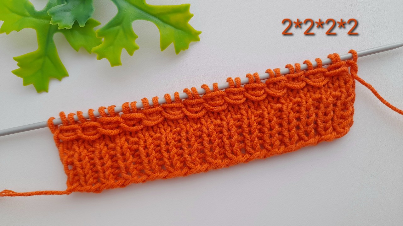 😲 Nur Eine Reihe — Super Einfacher und Wunderschöner Strickstich
