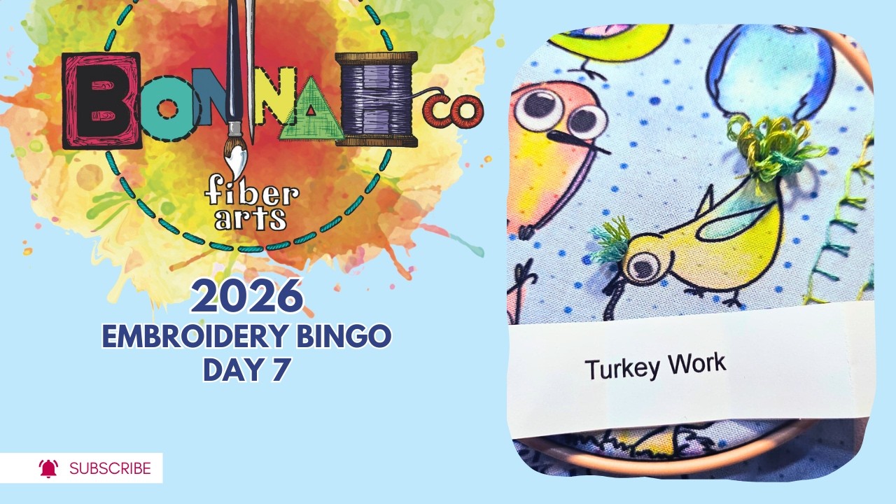Embroidery Bingo 2026 Day 7: Turkey Work