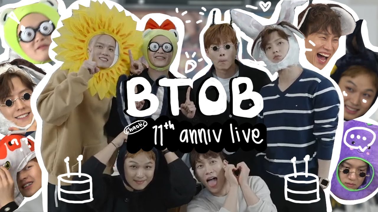 btob taking each other's polaroid to celebrate their 11th anniversary
