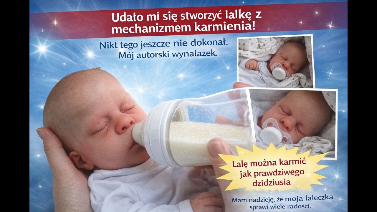 lalka reborn pije prawdziwe mleko i wymaga przewijania -Przełom realizmu!!!