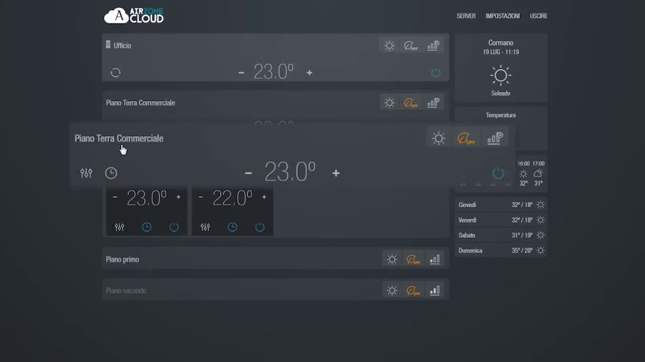 Webserver Airzone Cloud - Utilizzo base I
