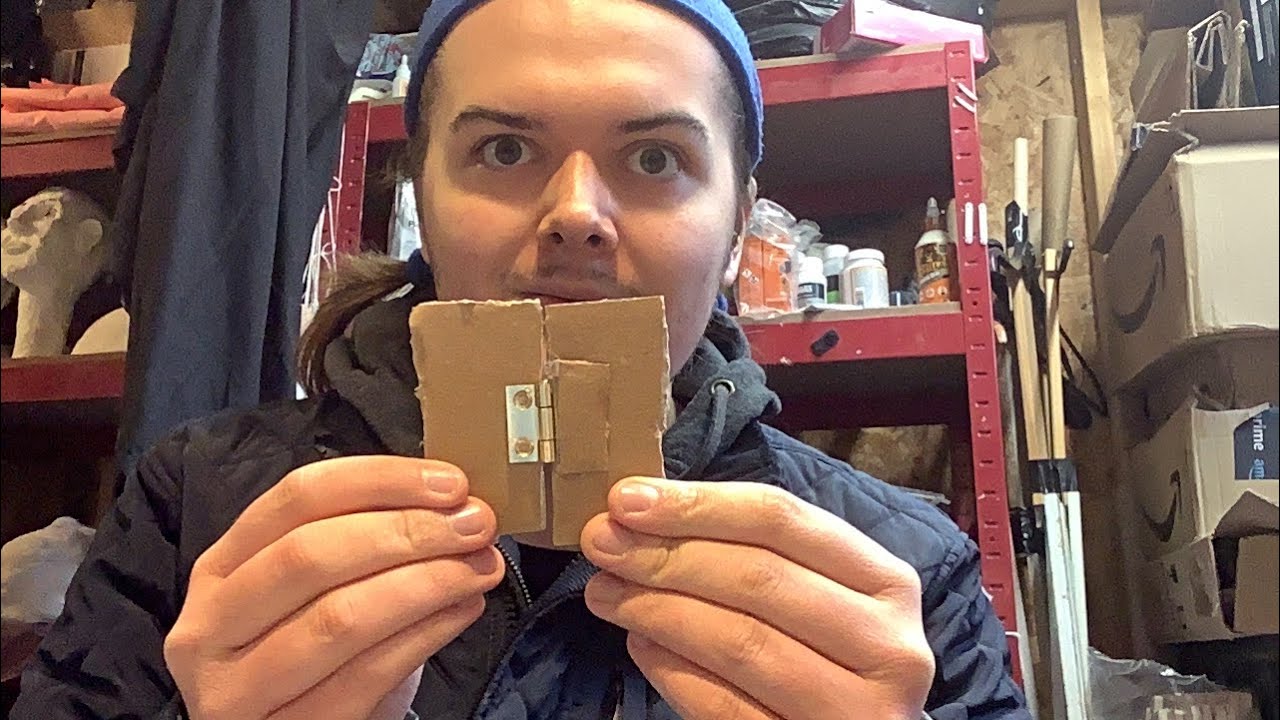 How to attach hinges to cardboard￼ for your ventriloquist dummy￼ mechanisms￼