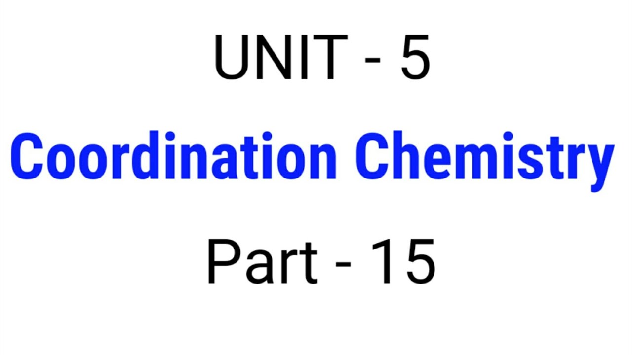 Isomerism of coordination Compounds | Coordination Chemistry | TN 12th Chemistry | Unit 5 | in Tamil