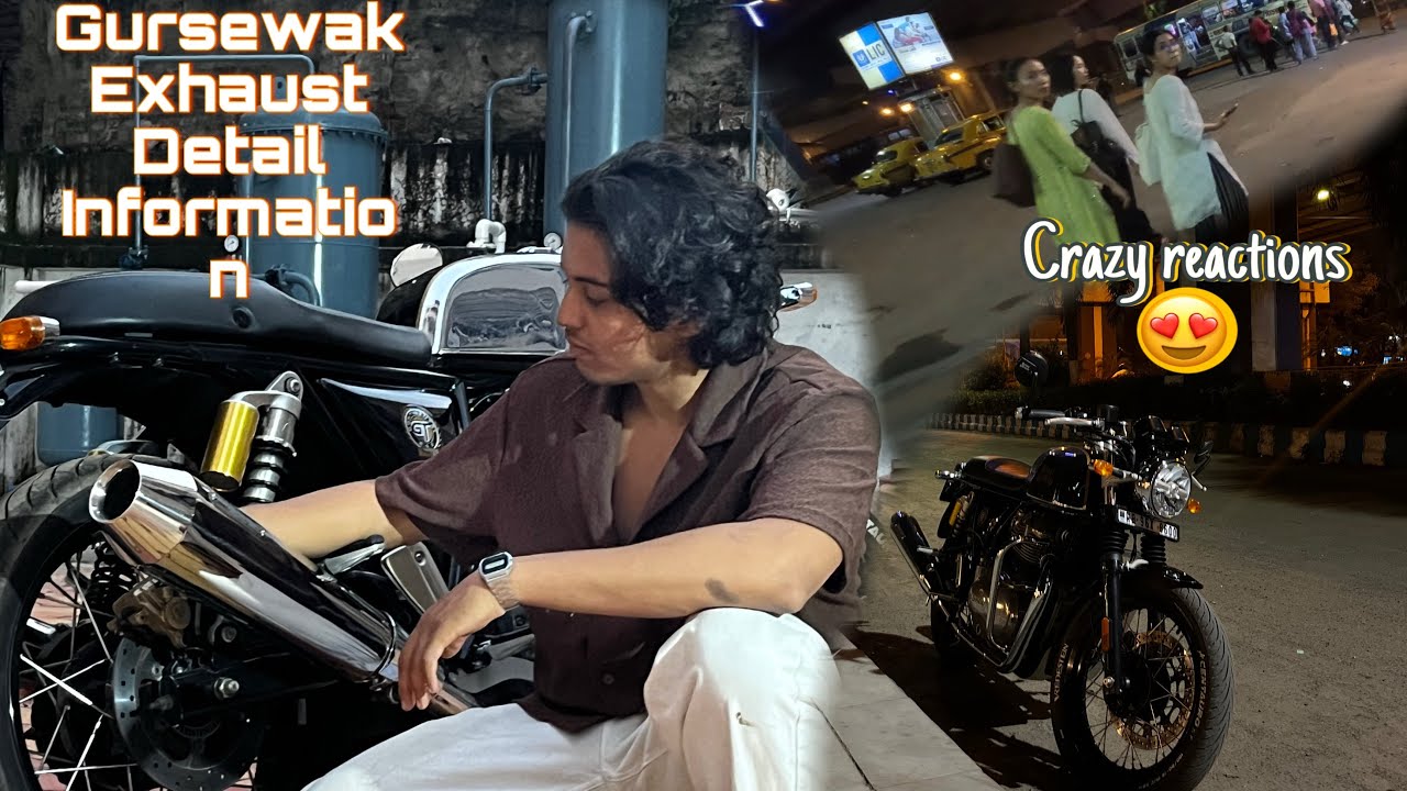 Best exhaust for Continental Gt 650😍 || Girl’s Reaction😊 | Loudest sound ||