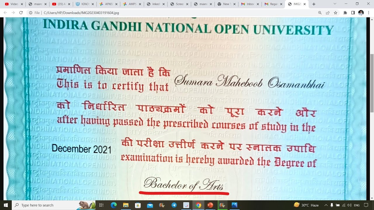 IGNOU Original Degree 2023 | IGNOU का FINAL DEGREE कैसा होता है ?? | IGNOU Convocation Degree 2023