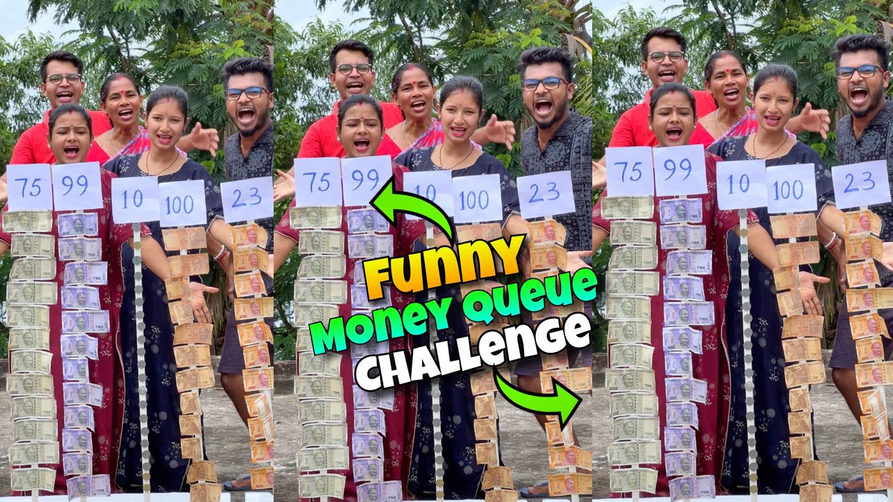 Money Queue Interesting Funny Challenge With Family