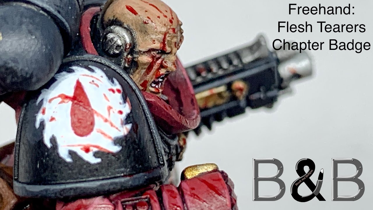 Freehand: How to paint a Flesh Tearers Chapter Badge