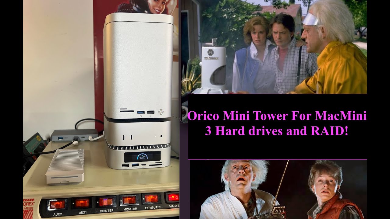 Mac Mini M4 Tower NAS/DAS RAID + 3 жестких диска!