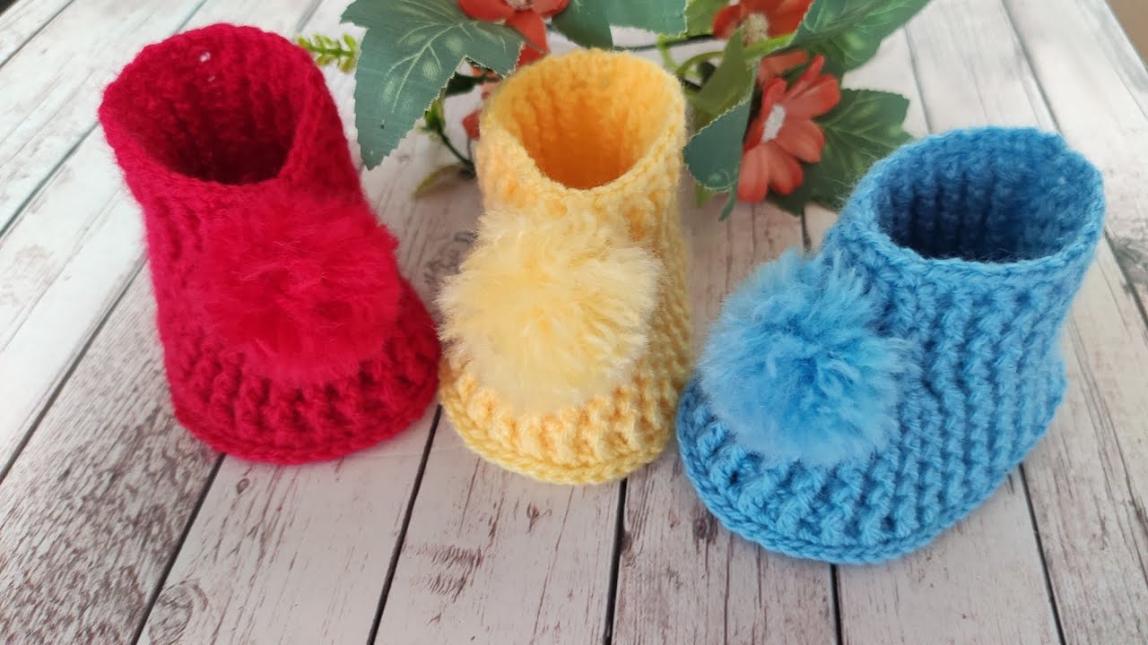 Sapatinho de crochê para bebê menina ou menino unissex passo a passo 🥰crochet baby shoes