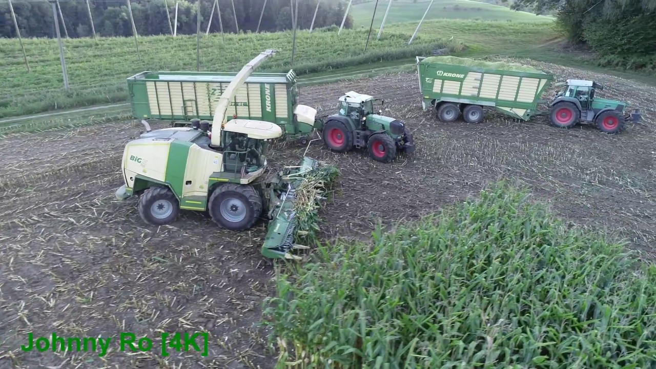 Maishäckseln 2018 Teil 10 LU Loritz Krone Big X 700 12  Reiher, Fendt [4K]