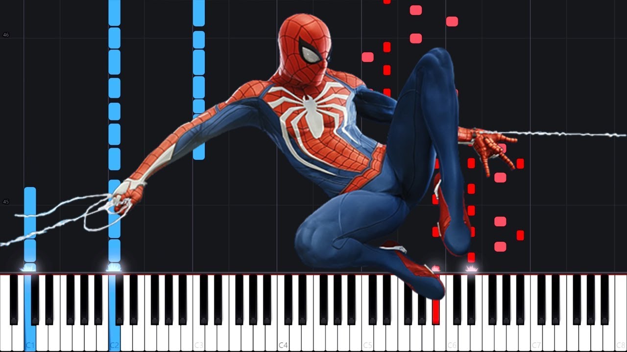 Main Theme - Marvel's Spider-Man (PS4) [Piano Tutorial] (Synthesia) // AqareCover