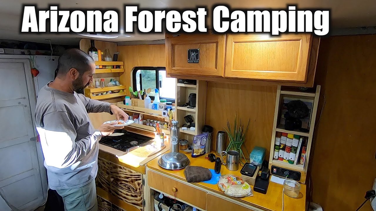 Forest Camping in my Box Van - Arizona VanLife