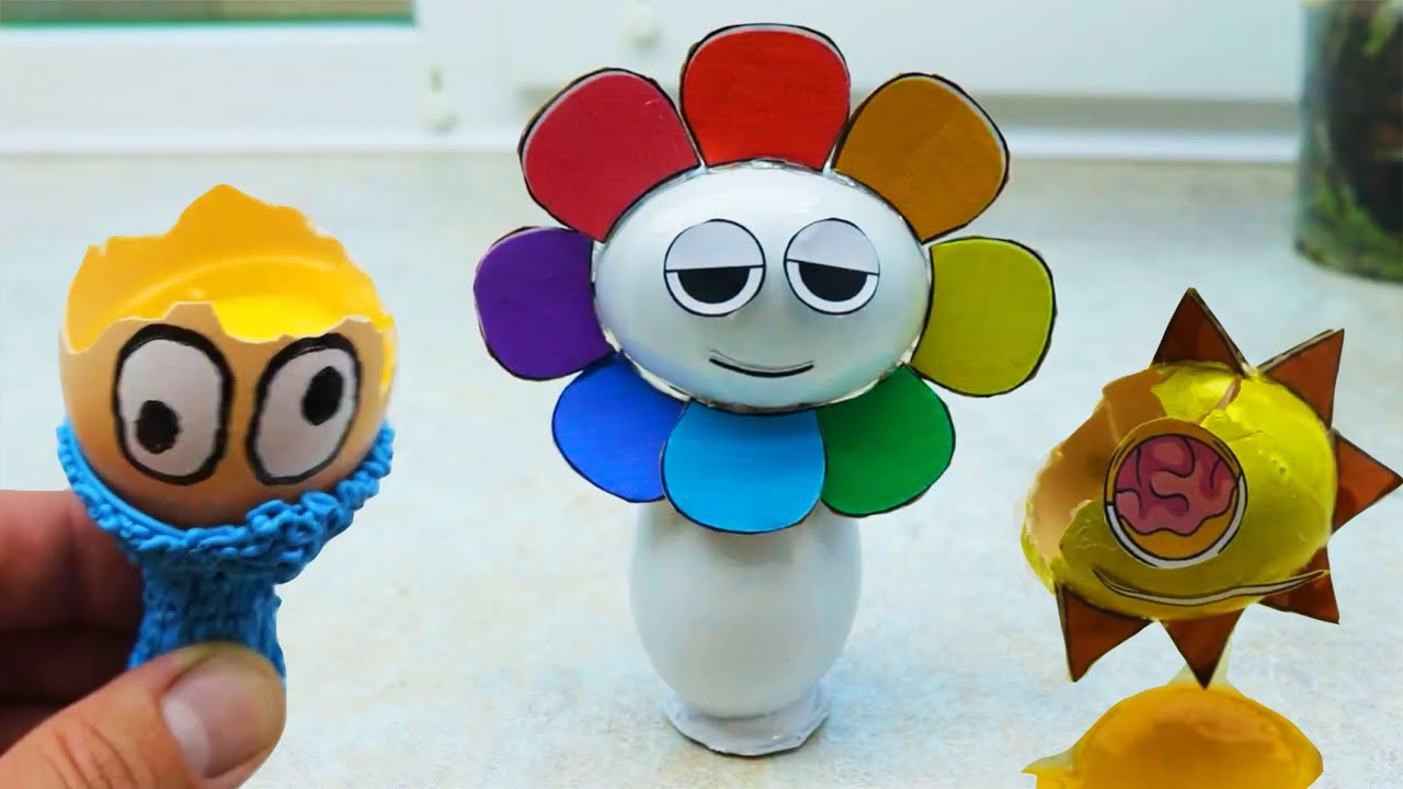 My Sprunki Mr. Sun, Dandy, Mr. Egg Phase 4 made from eggs #sprunki #incredibox