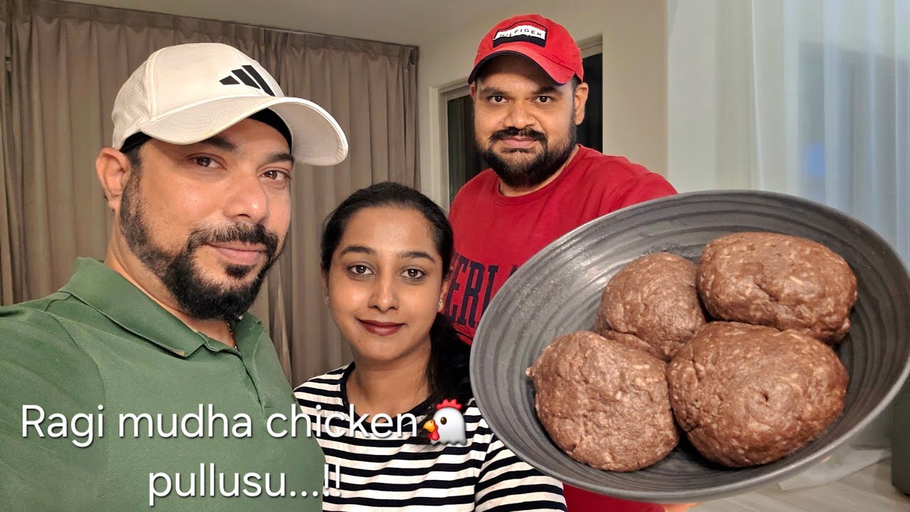 Homemade Raagi Muddha with chicken pulusu cooking usa telugu vlogs with friends
