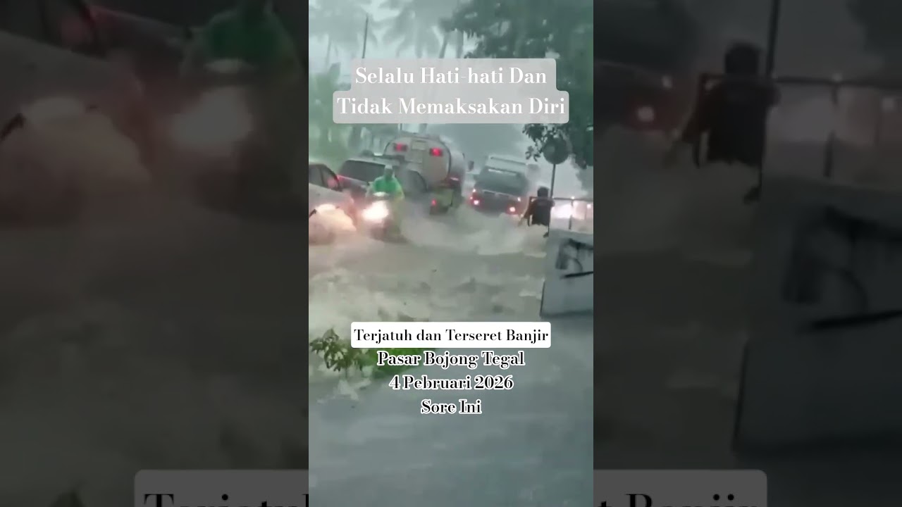 Kejadian Sore Ini Di Depan Dyava Fashion Bojong. Banjir Bojong Tegal