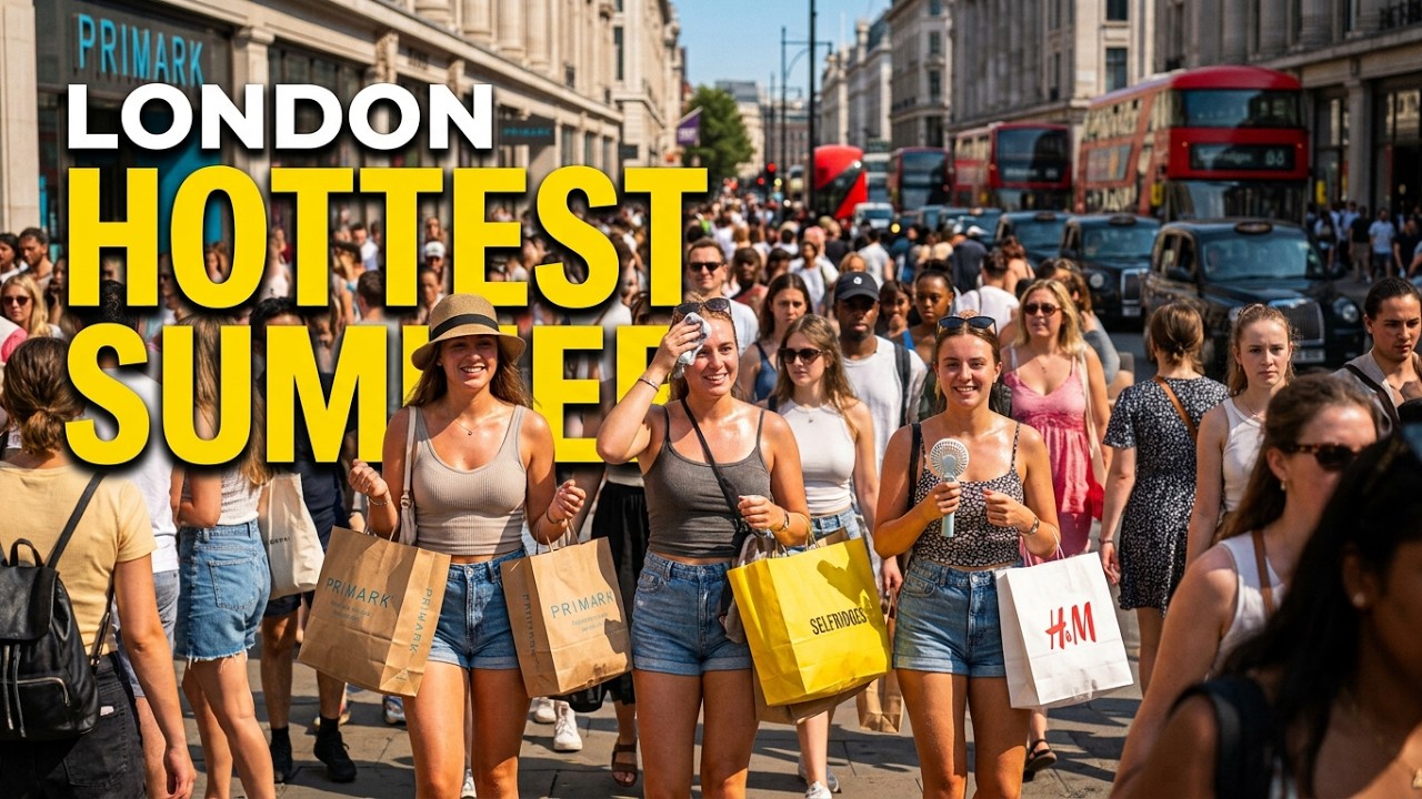 🇬🇧 LONDON WALK 🔥 England's Hottest Summer Since 1976 | Leicester Square to Oxford Street (4K)