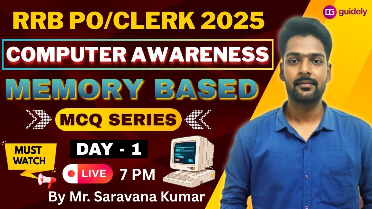 IBPS RRB PO/CLERK COMPUTER AWARENESS in Tamil | Memory Based Questions | CLASS -1| Mr. SK Sir #ibps