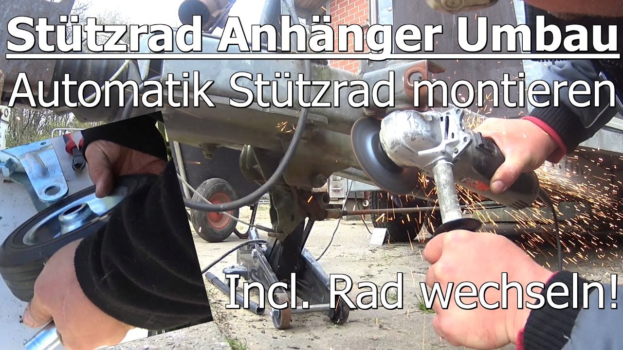 Automatik Stützrad Bugrad Umbau Anhänger, Wohnwagen, Trailer, Pferdetransporter