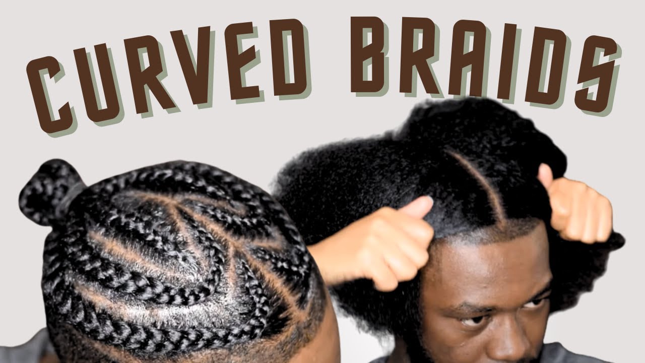 CURVED Cornrows! 🔥 | Braid Up Hairstyle for Black Men!