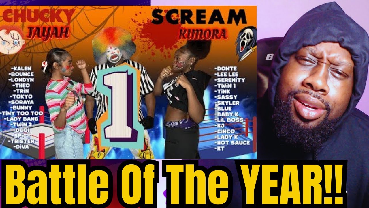 Jayah VS Kimora | Chucky vs scream ⬇️ PART 1  HALLOWEEN BATTLE | REACTION