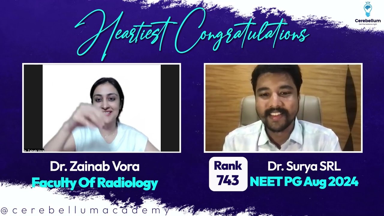 How to Overcome Setbacks: Dr. Surya SRL, Rank 743 NEET PG Preparation Insights | Cerebellum Academy