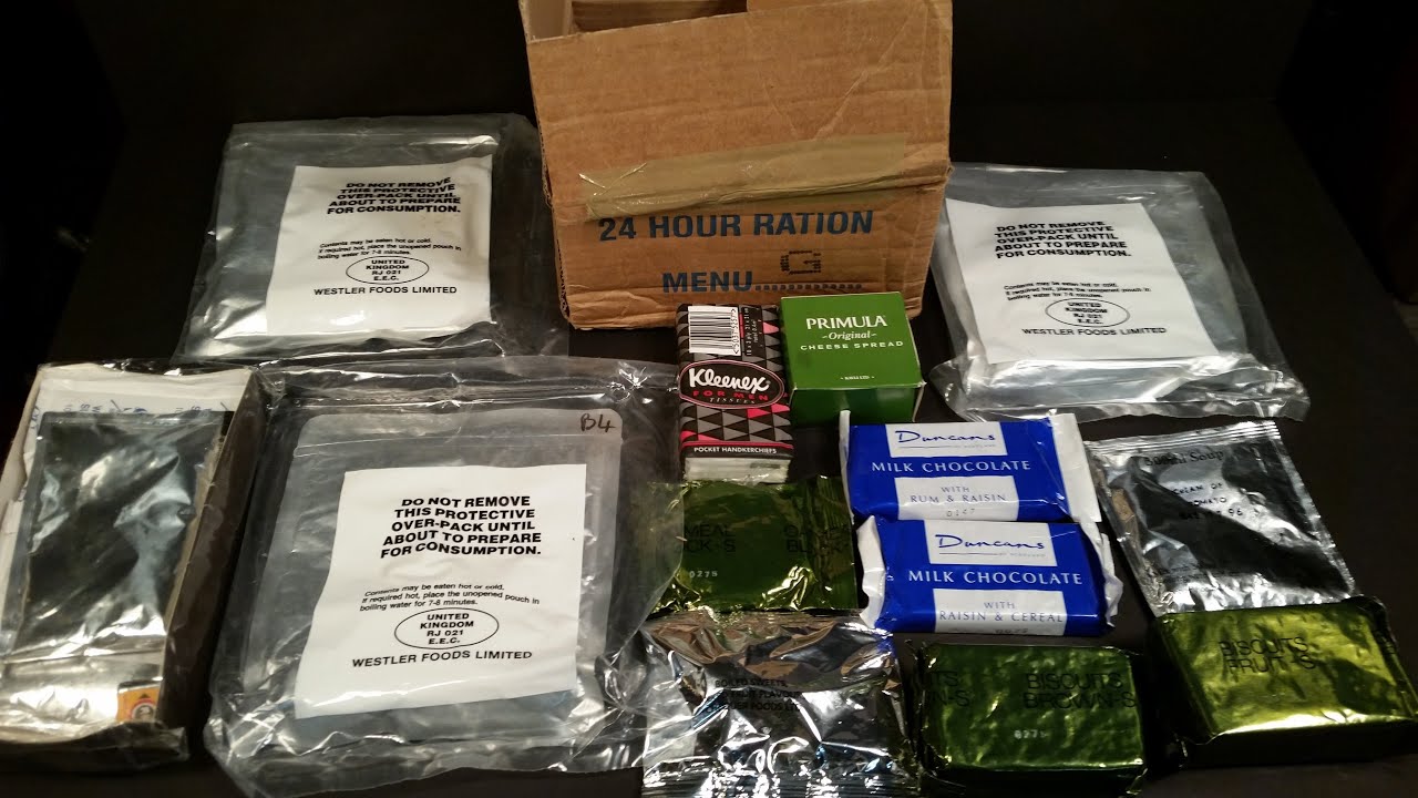 1997 Vintage British 24 hour Ration Pack Tasting Oldest ORP MRE Food Review From Stickyfingaz745