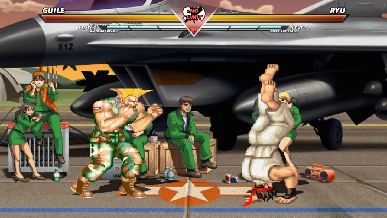 GUILE vs RYU -  Amazing epic fight battle !
