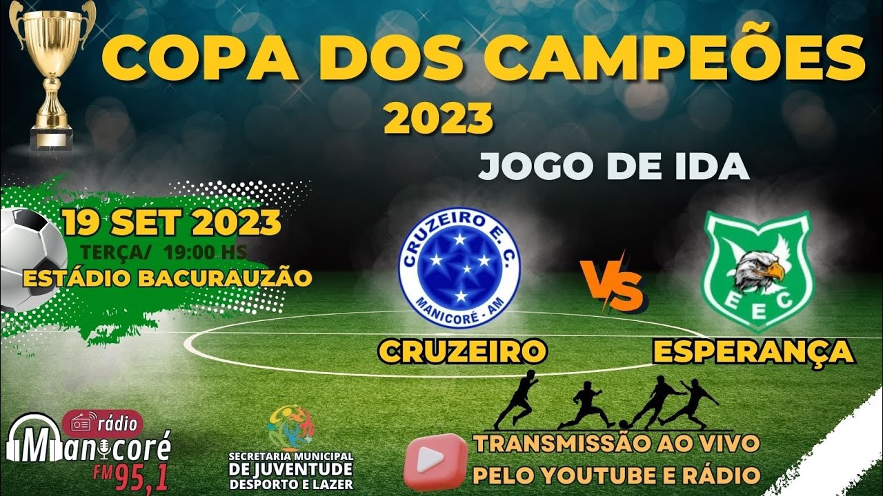 CRUZEIRO 🆚 ESPERAN&Ccedil;A COPA DOS CAMPE&Otilde;ES CLEUD&Atilde;O BRASIL DE OLIVEIRA