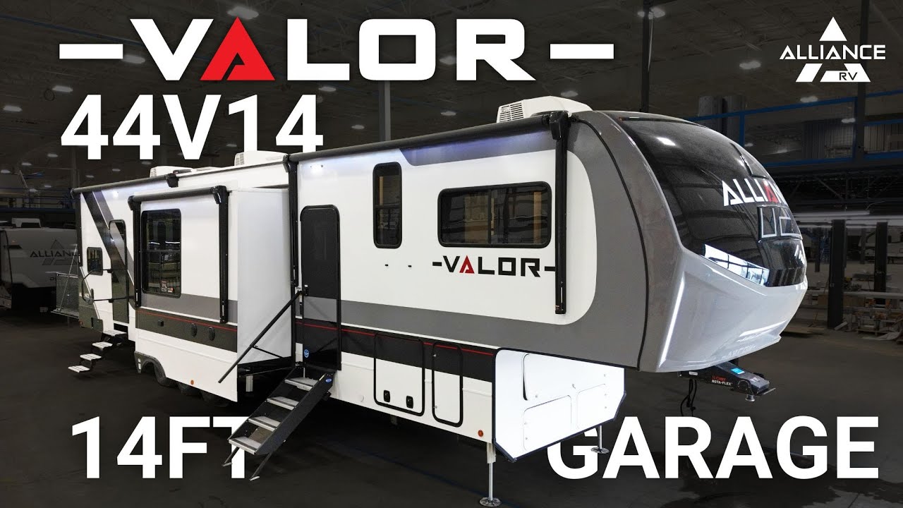 2025 Valor 44V14 – 14' Garage, Bath & a Half, King Bed | Full-Time Toy Hauler for Families