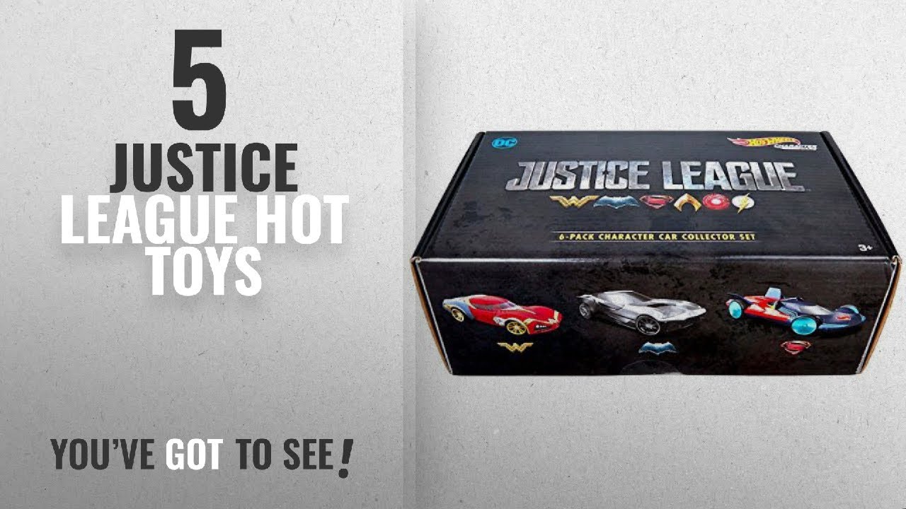 Top 10 Justice League Hot Toys [2018]: Hot Wheels DC Justice League Vehicles, 6 pack Character Set