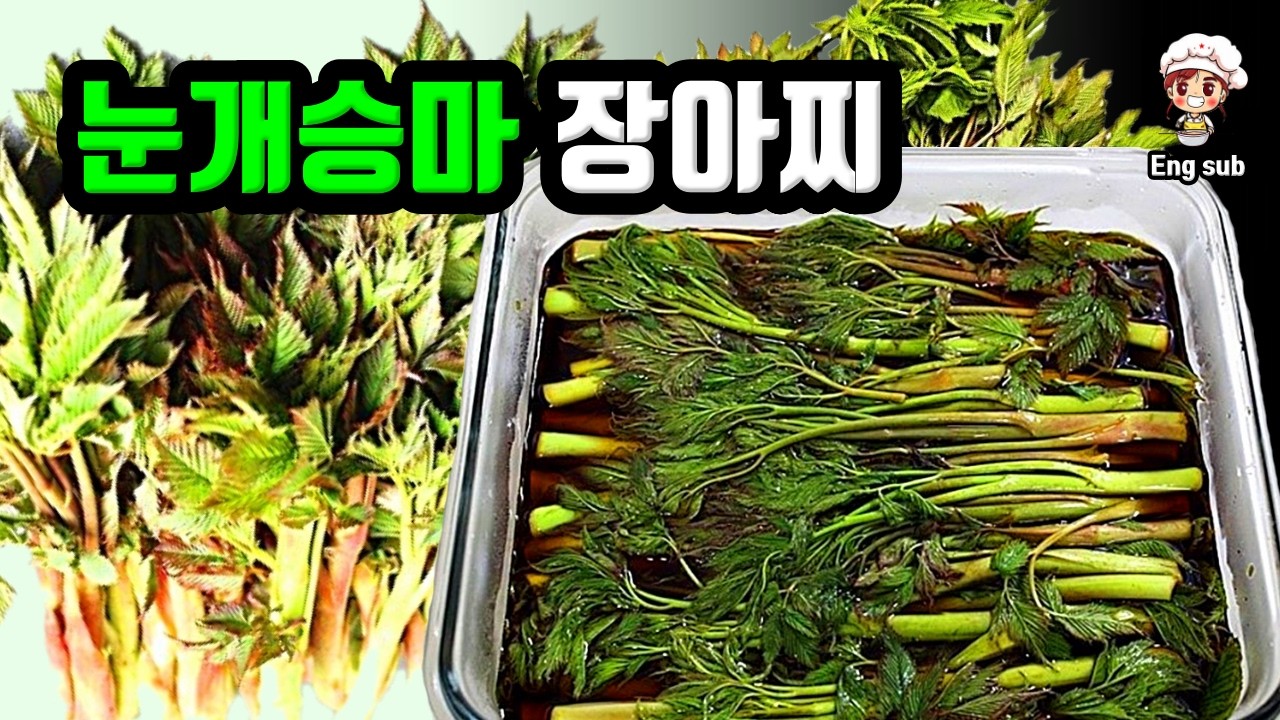 눈개승마 간장장아찌 맛있고 오래 먹을 수 있는 최고의 레시피죠(Eng sub)