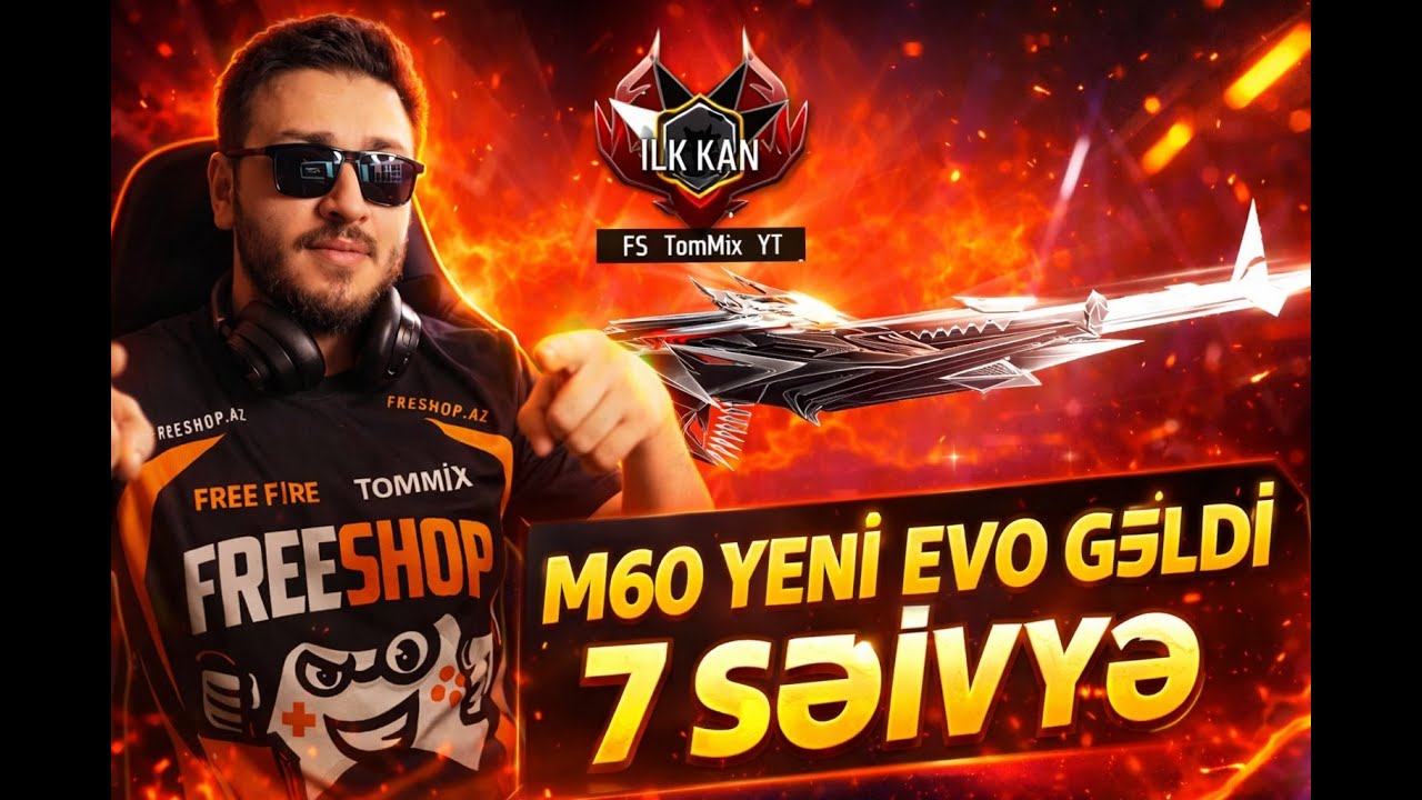 M60 YENI EVO GƏLDİ 7 SƏVİYYƏ FREE FİRE #freefire