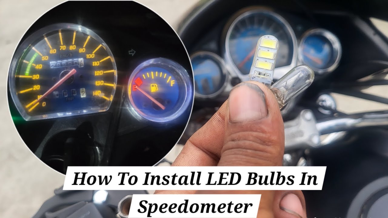 How to install led lights bulbs in.Speedometer Hero.Supr Splendor 2024
