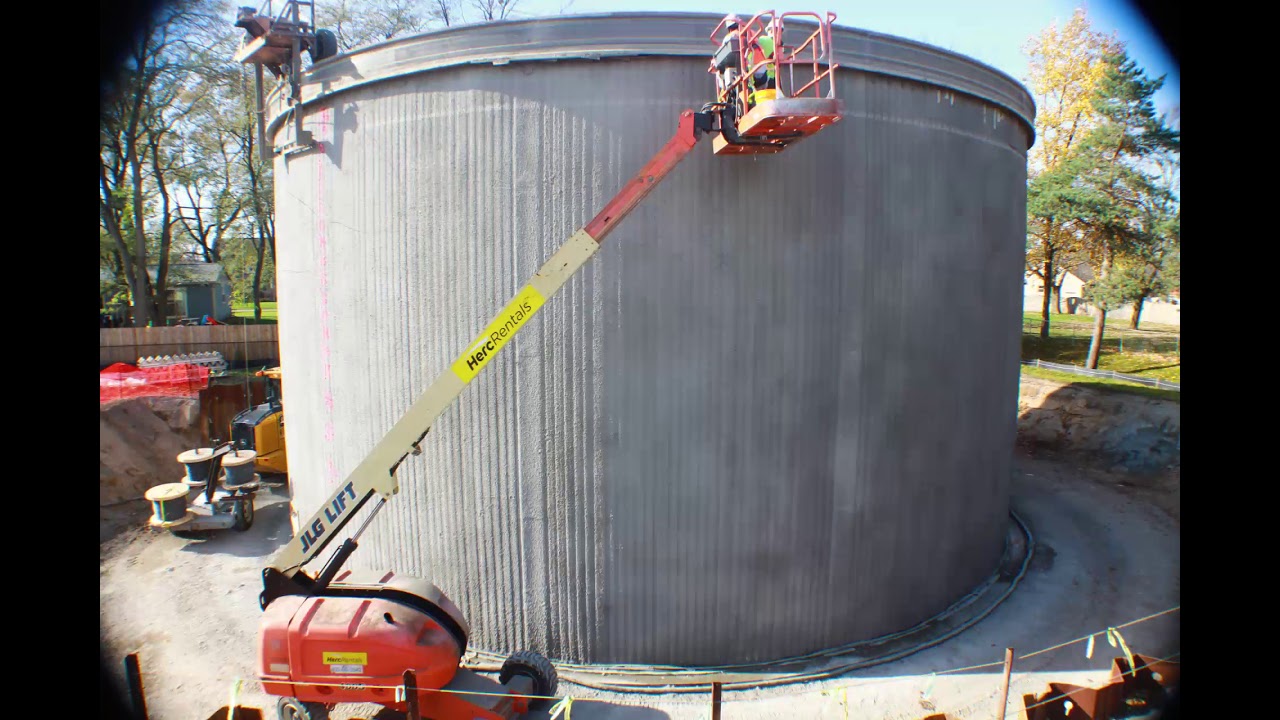 Hubbell Roth & Clark -  South Lyon WTP New Tank Timelapse