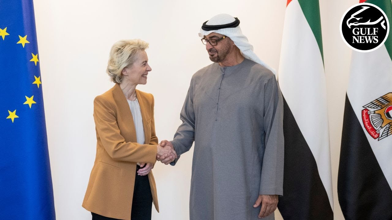 UAE President Sheikh Mohamed receives President of the European Commission in Abu Dhabi