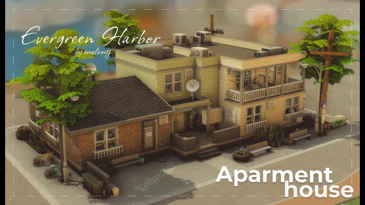 Квартиры в Эвергрин-Харбор || Строительство || The Sims 4 || No CC