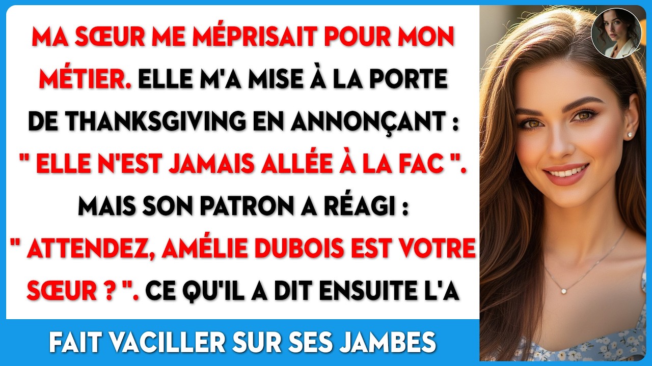 Ma sœur m'interdit Thanksgiving pour mon métier. Elle découvre que je paie ses études.