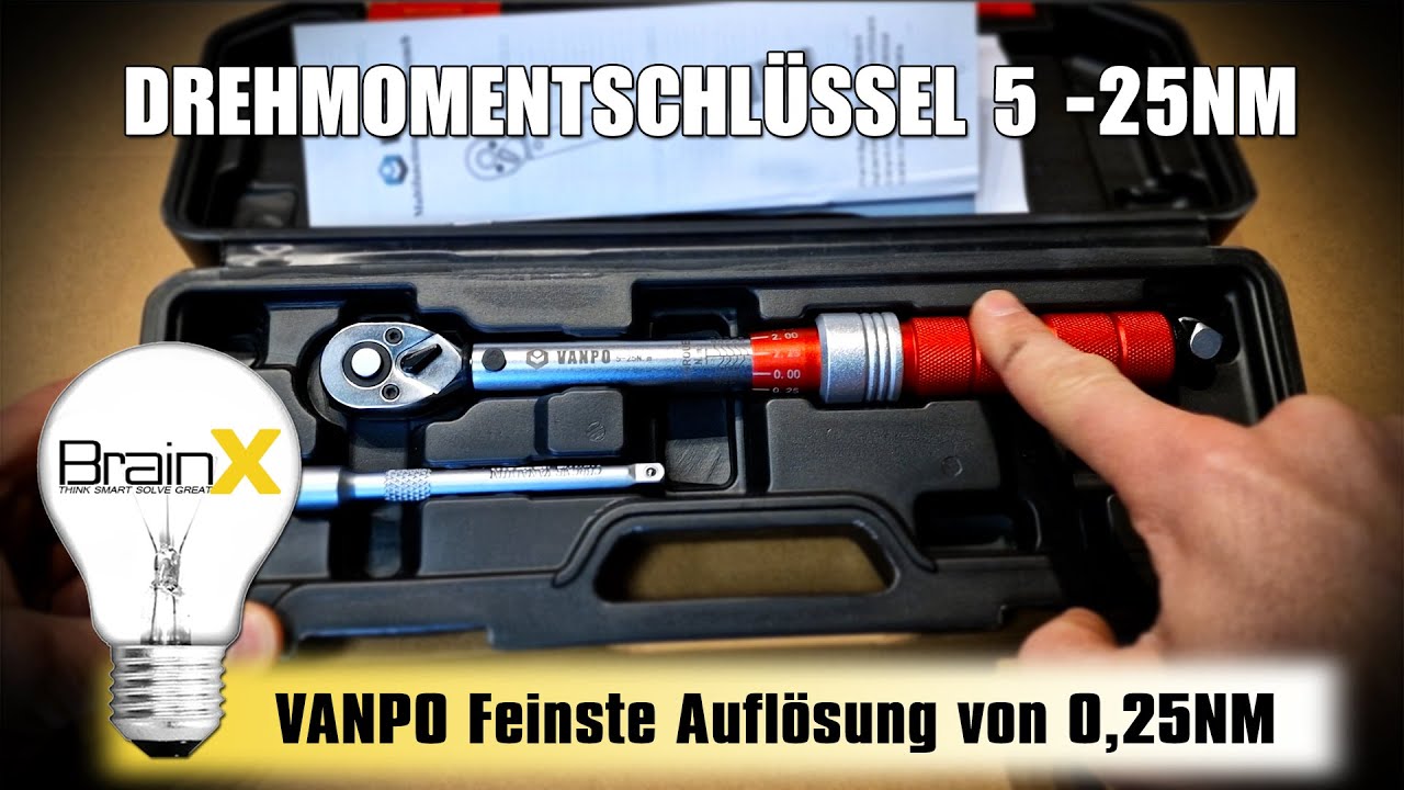 Drehmomentschlüssel Test 5-25NM Feinaufgelöst VANPO