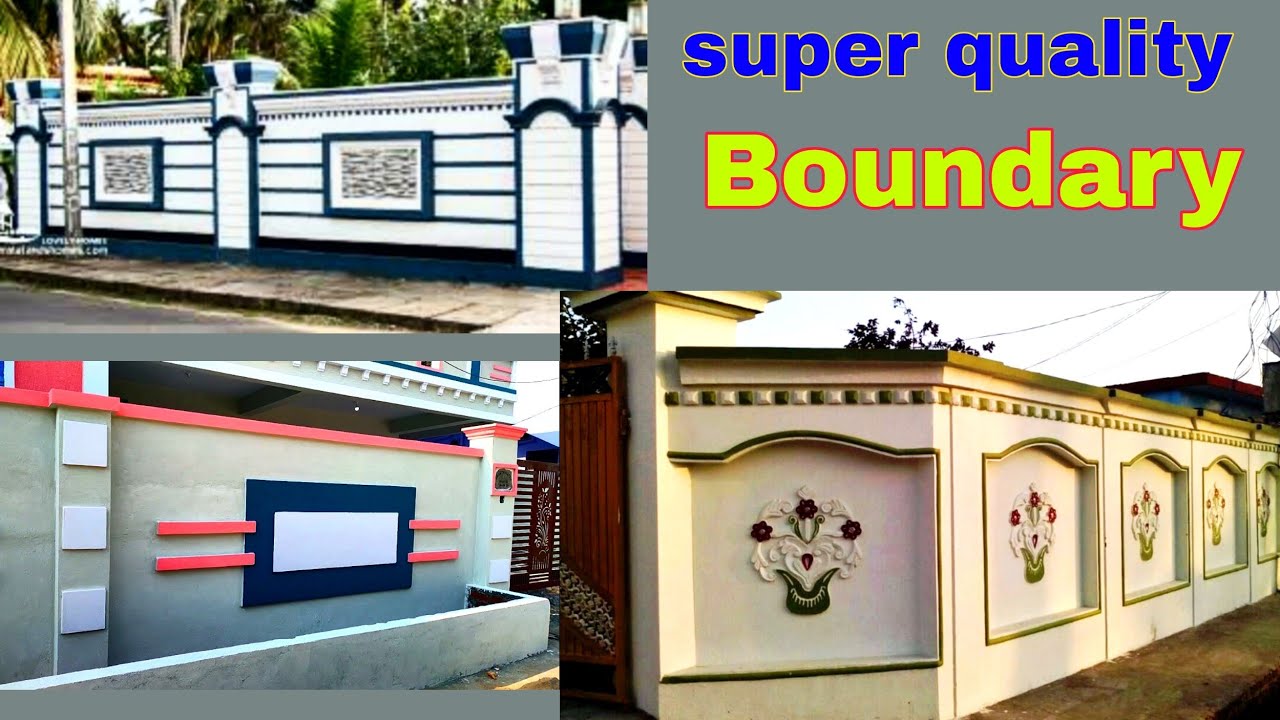 Boundary Naksha # Cement plaster wall design//Boundary design.