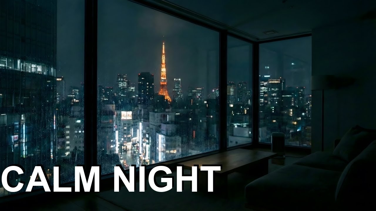 Midnight Rain in Tokyo 🌙 Deep Sleep Ambient Music (4 Hours)