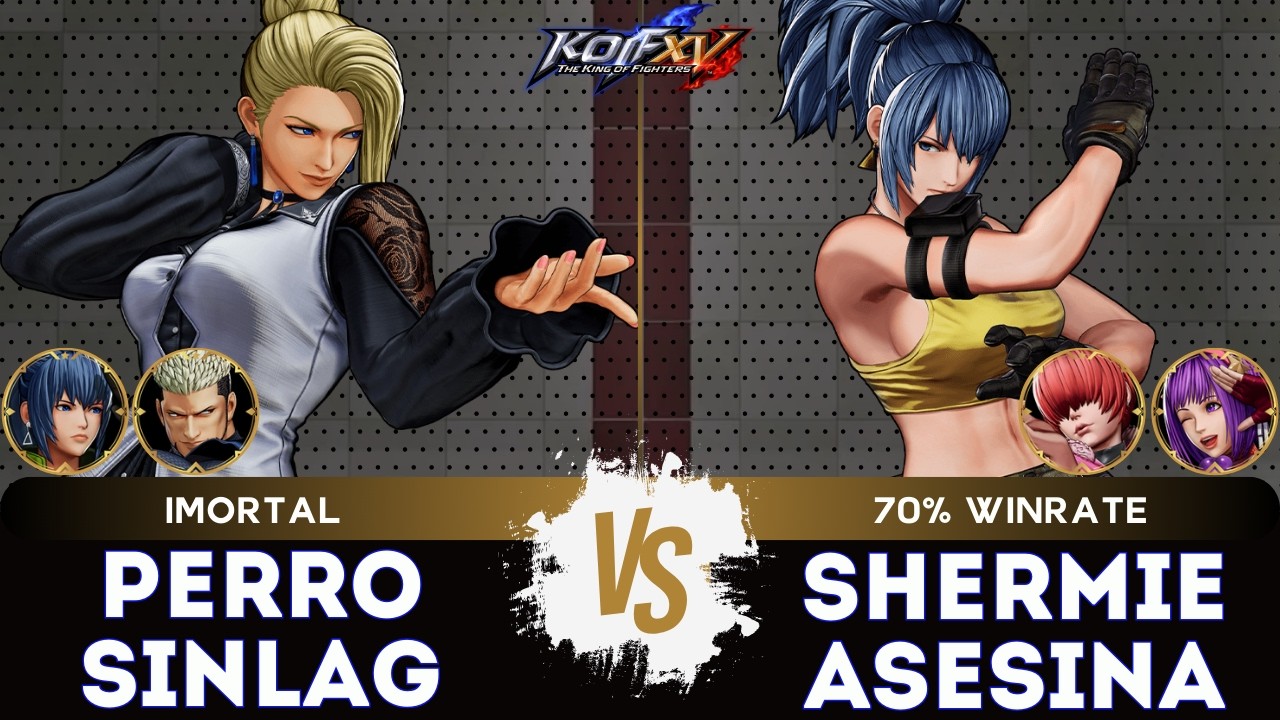KOF XV ▰ PERROSINLAG (Mature/Goenitz/Leona) 🆚 SHERMIE ASESINA (Leona/Shermie/Athena)🎞️Replay Match