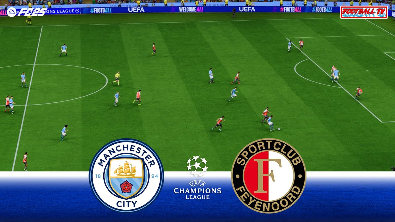 Manchester City vs Feyenoord - UEFA Champions League 24/25 | Full Match | FC 25 Gameplay PC