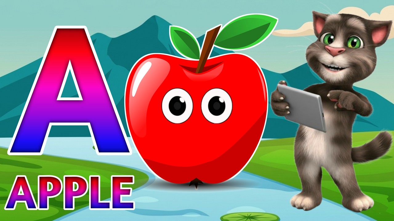 Phonics Song 2 with TWO Words in 3D - A For Apple🍎🍏- ABC Alphabet Songs with Sounds for Children's