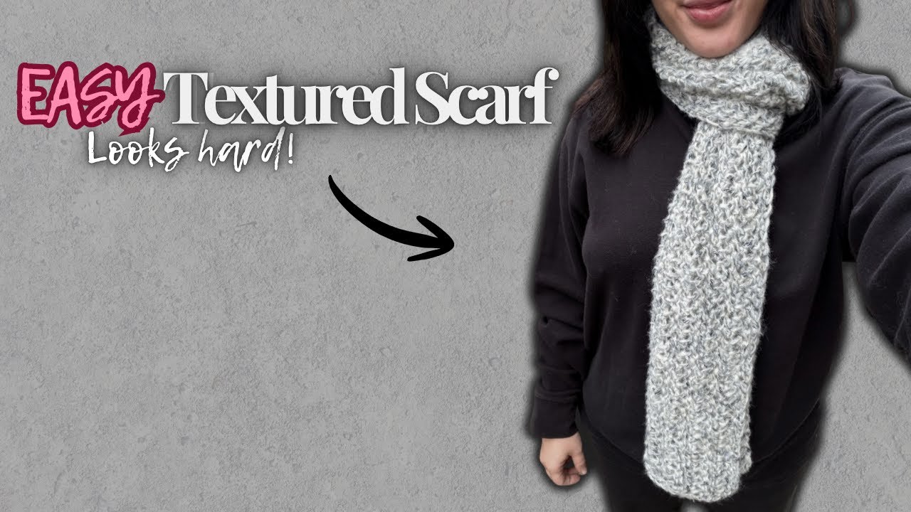 Easy Textured Scarf Crochet Tutorial (Beginner Friendly!)