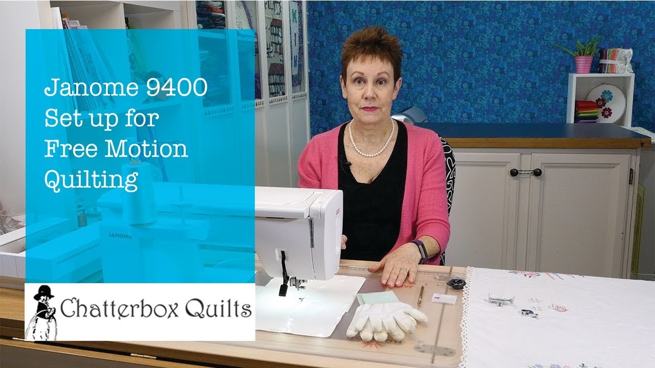 Set up the Janome MC9400 for Free Motion Quilting