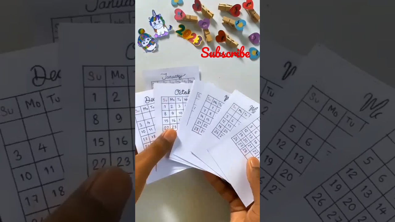 DIY paper calendar 📆📆📆 🤗🤗 2023#shorts