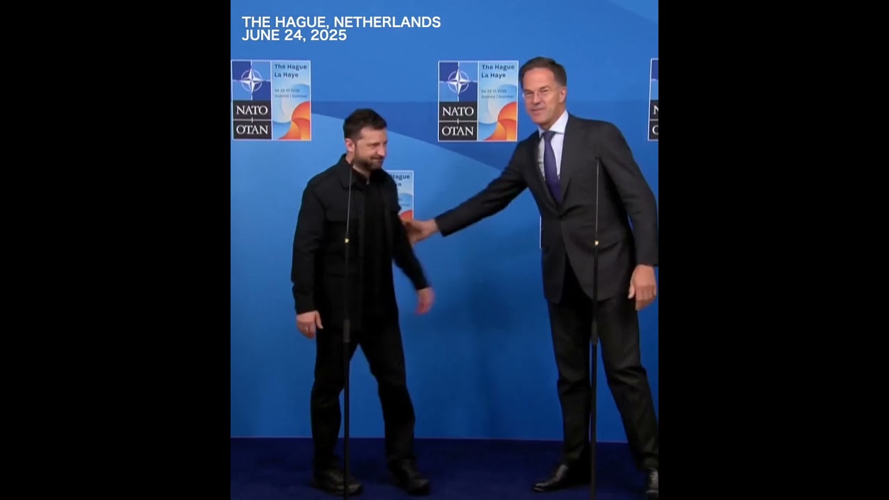 No more olive green sweatshirt! Zelensky greeted by NATO's Rutte