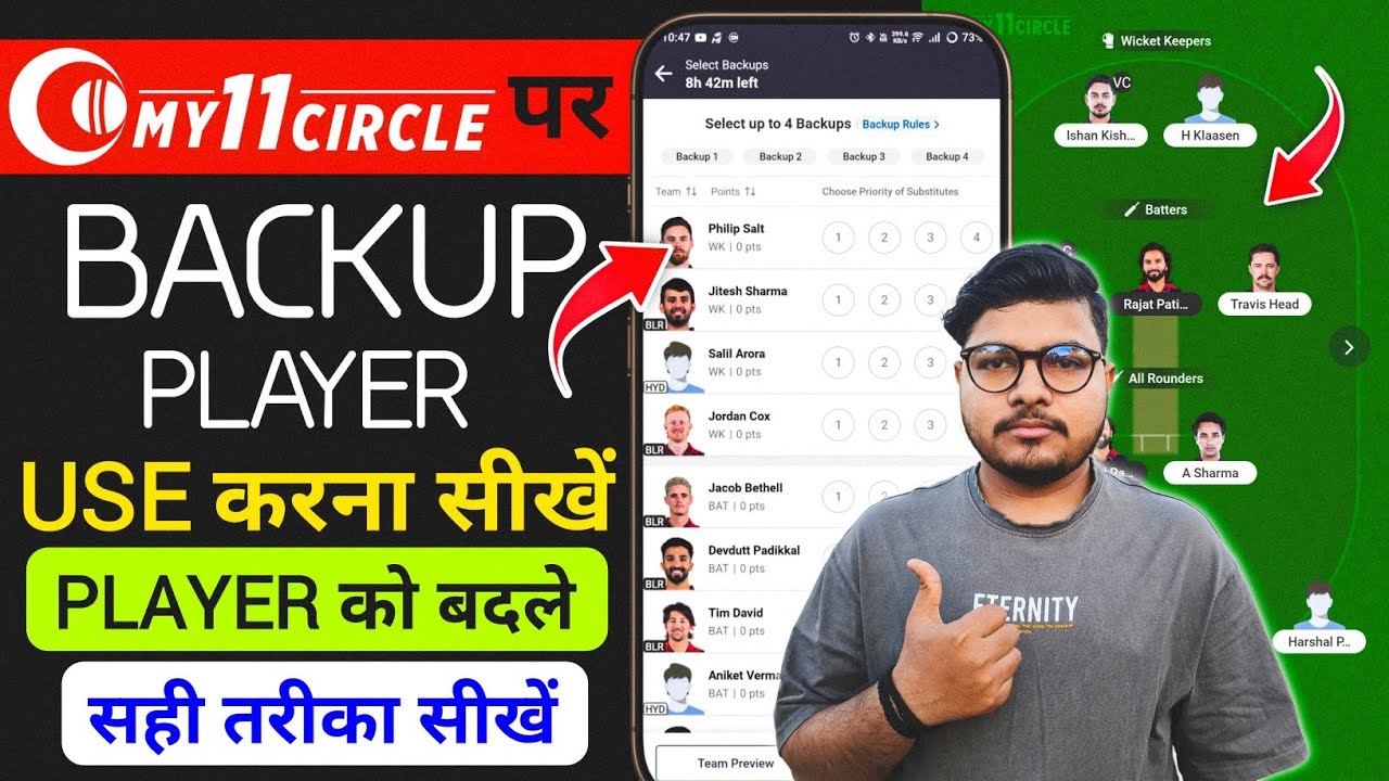 My 11 Circle Me Backup Player Kaise Banaye | How To Add Backup Player in My 11 Circle